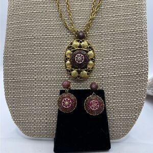 VTG D&E Juliana for Celebrity NY Moroccan Matrix Gold Tone Necklace (Not set)